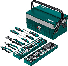 KRAFTOOL GRAND-99, 99 предм., (1/2″+1/4″), Универсальный набор инструмента (27978-H99)