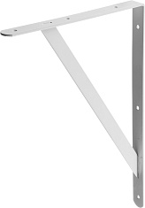 STAYER 400 х 280 х 30 х 4 мм, белый, усиленный уголок-кронштейн (37423-1)