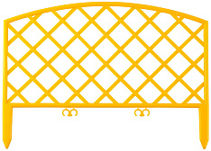 GRINDA Плетень, 24 х 320 см, желтый, 7 секций, декоративный забор (422207-Y)