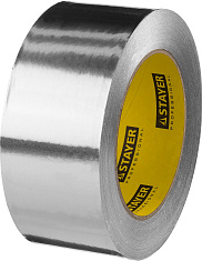 STAYER ProTape 50 мм, 50 м, до 120 °С, самоклеящаяся алюминиевая лента, Professional (12268-50-50)
