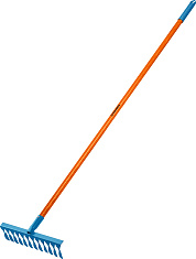 GRINDA PR-12T FIBER, 380 х 100 х 1530 мм, 12 витых зубцов, углеродистая сталь, фибергласовый черенок, садовые грабли, PROLine (39654)